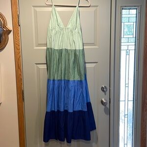 Anthropologie The Raya color lock dress size large